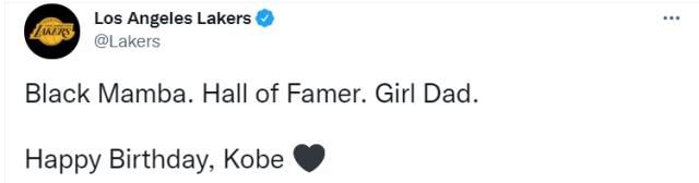 开云APP-大加索尔领衔众球星送上祝福：43岁生日快乐，科比